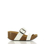 Plakton 273004 White Crocodile Women's Wedge Sandals