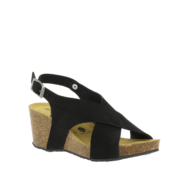 Plakton Comodoro Leather Wedge Sandals