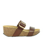 Plakton 873004 Brown Women's Wedge Sandals