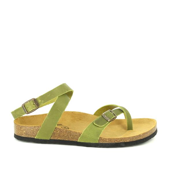 Capture the sleek and strappy design of Plakton's 101204 Khaki Green Women's Sandals against a white backdrop. The earthy khaki green colour adds a touch of elegance to any outfit, while the adjustable straps ensure a perfect fit for every occasion.