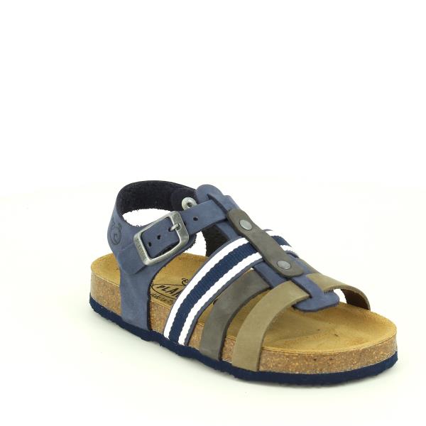 Introducing Plakton's 125639 Navy Blue Kids Sandal, a perfect blend of style and comfort. Practical and adjustable, the gladiator style with ankle buckle fastening ensures a secure fit that adapts perfectly to your child's feet. Stylish navy blue color with multi-color strips adds a playful touch to the design, perfect for any summer outfit.