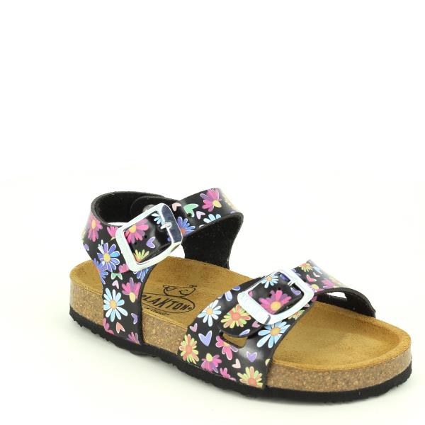 Introducing Plakton's 31407 Black Multi Floral Kids Sandal—a fusion of style and comfort for little feet from our Children's Collection. Adorned with a black multi-floral design, these sandals feature individually adjustable straps with buckles and a hook-and-loop fastener for easy wear—perfect for active kids. Elevate their style and comfort with Plakton's floral flair.