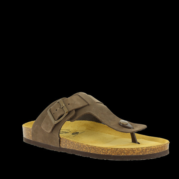  Experience timeless comfort with our classic Light Brown Thong Sandals. Perfect for everyday laid-back summer wear, featuring an adjustable buckle strap and contoured cork footbed for enhanced comfort.