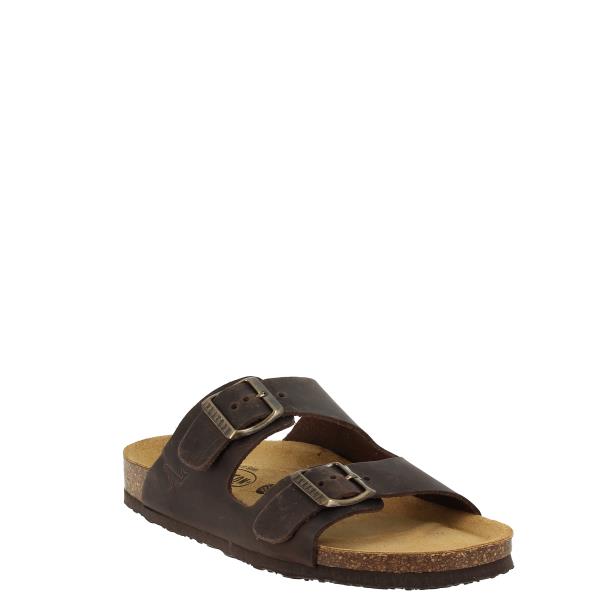 Admire the classic design of Plakton's 180010-OF Dark Brown Women's Sandals from the outside. The two-strap upper and adjustable buckles exude timeless elegance, perfect for any occasion.