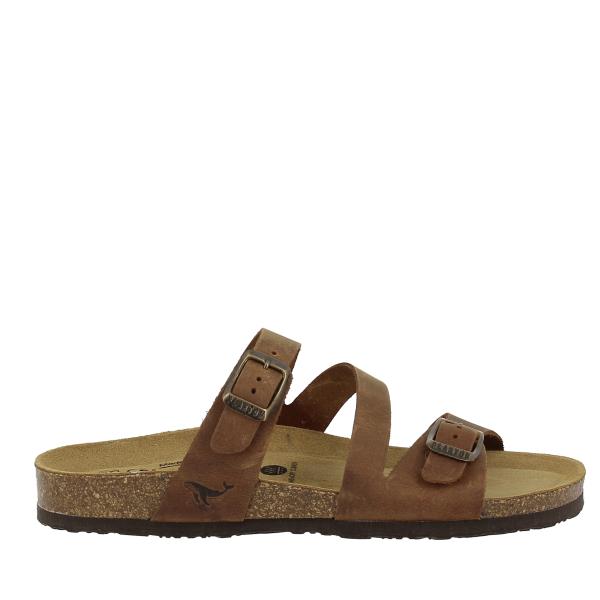 Capture the sleek geometric design of Plakton's 181210 Oak Brown Women's Sandals. The earthy brown hue complements any outfit, while the adjustable straps ensure a perfect fit for every step.