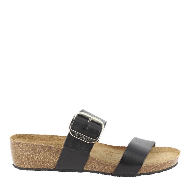 Capture the essence of elegance with this stunning external view of Plakton's 243004 Grey Women's Wedge Sandals. The sleek silhouette and minimalist design are showcased in this image, highlighting the two simple strap upper crafted from high-quality natural leather. The soft grey hue adds a touch of sophistication, while the adjustable straps offer versatility and functionality. 