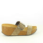 Plakton 273004 Gold Women's Wedge Sandals