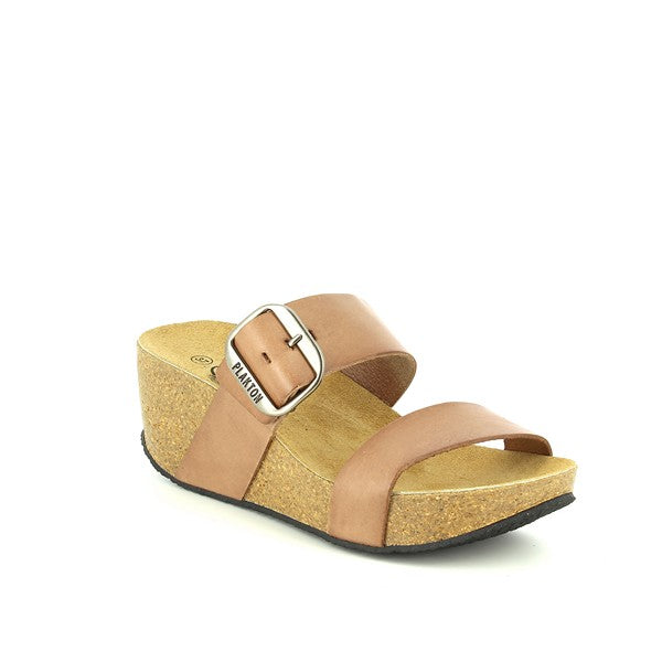 Experience sophistication with Plakton's 273004 Brown Women's Wedge Sandals from the external side. The sleek silhouette showcases two adjustable straps made from premium vegan leather, exuding timeless elegance. The brown color adds a touch of warmth, while the 6.5cm wedge heel offers both height and comfort.