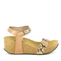 Plakton 273023 Beige Snake Women's Wedge Sandals