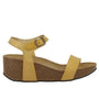 Plakton 273023 Yellow Women's Wedge Sandals