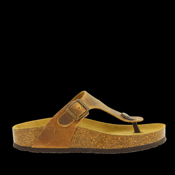 Showcase Plakton's 341671 Oak Women's Sandals against a neutral backdrop, highlighting their timeless elegance. The worn-out brown color and sleek design exude sophistication, with the Plakton logo adding a touch of authenticity.