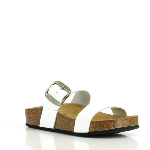 Step into style with Plakton's 343004 White Women's Sandals. Featuring a chic two-strap design and adjustable buckles, these vegan shoes offer both fashion and comfort for every occasion.