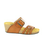 Plakton 365168 Cognac Women's Wedge Sandals