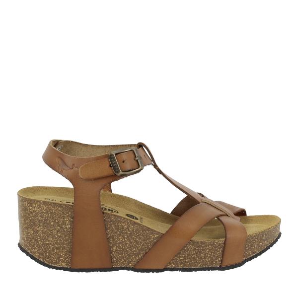 In this captivating photo, Plakton's Sand Women's Wedge Sandals are displayed, showcasing their sleek design and neutral color. The adjustable ankle strap and cushioned footbed ensure comfort, while the cork sole adds a touch of sophistication. Perfect for elevating any smart-casual look with style and flair.
