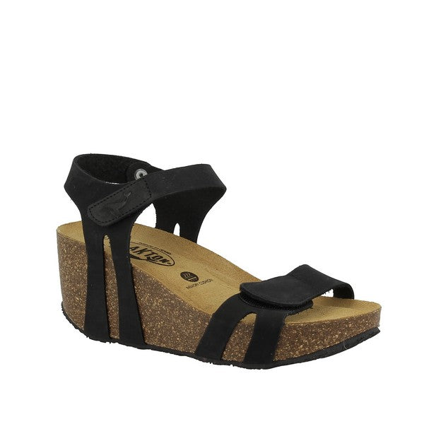 In this captivating photo, Plakton's 875650 Black Women's Wedge Sandals take center stage, exuding sophistication and comfort. The sleek design, adjustable ankle strap, and contoured cork footbed are highlighted, showcasing the perfect blend of style and functionality. Crafted with high-quality vegan materials, these sandals elevate any ensemble with their chic appeal. Made in Spain with meticulous attention to detail, they're the epitome of smart casual elegance for the modern woman.