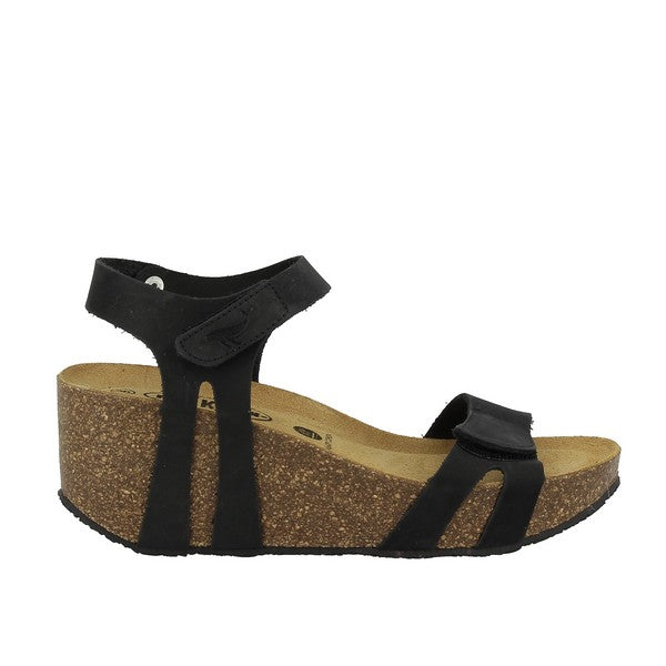 In this captivating photo, Plakton's 875650 Black Women's Wedge Sandals take center stage, exuding sophistication and comfort. The sleek design, adjustable ankle strap, and contoured cork footbed are highlighted, showcasing the perfect blend of style and functionality. Crafted with high-quality vegan materials, these sandals elevate any ensemble with their chic appeal. Made in Spain with meticulous attention to detail, they're the epitome of smart casual elegance for the modern woman.